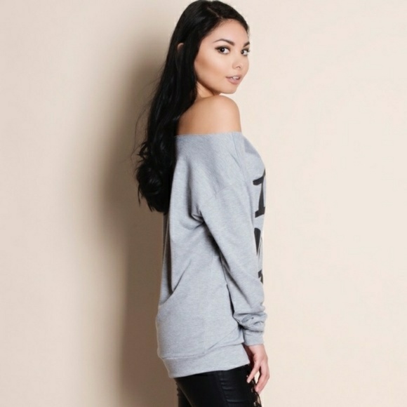 NWT I WOKE UP LIKE THIS SLOUCHY TOP - Picture 2 of 3