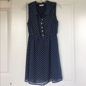 Urban outfitters polka dot navy dress