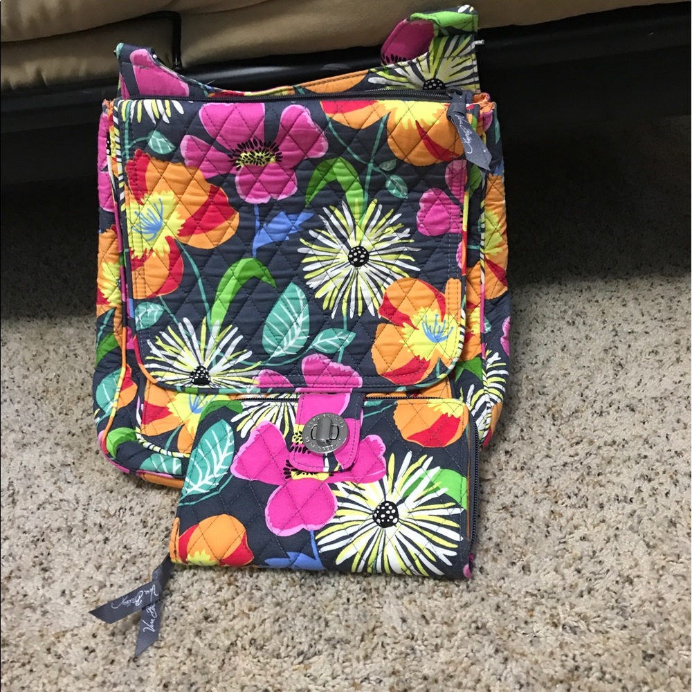 Vera Bradley Jazzy Blooms Purse and Wallet