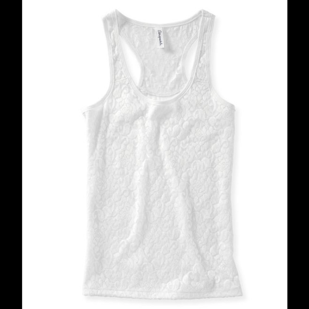 Aeropostale Crochet Lace Racerback Top