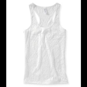 Aeropostale Crochet Lace Racerback Top