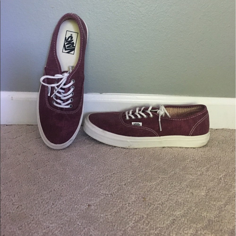 Authentic Maroon Vans