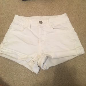 AEO White Jean Shorts