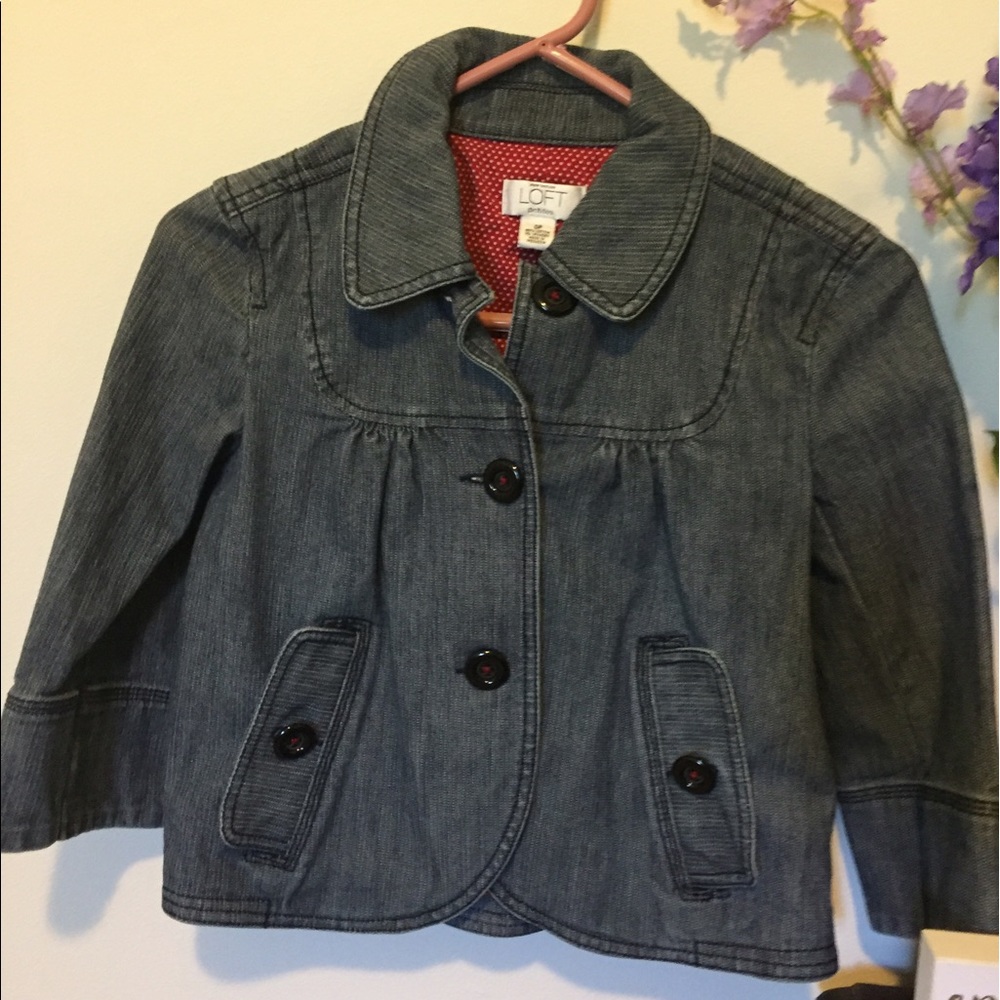 Ann Taylor LOFT Babydoll Style Jean Jacket