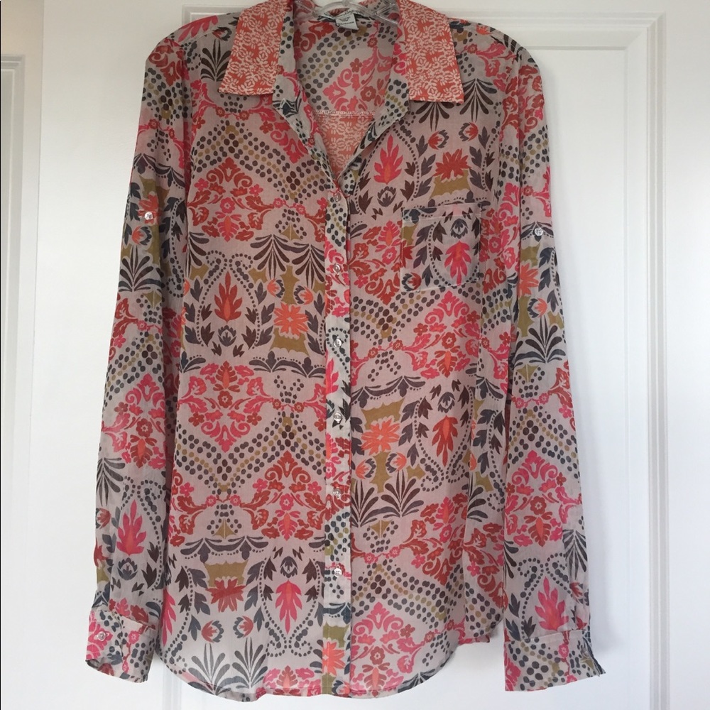 American rag sheer button down