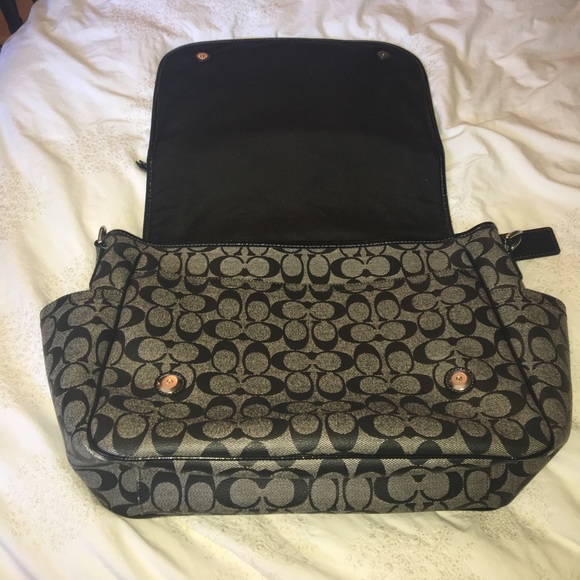 Coach Signature PVC Coated Canvas Messenger Bag - Picture 2 of 4