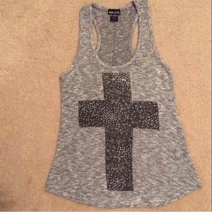 Wet Seal Jeweled Cross Tank