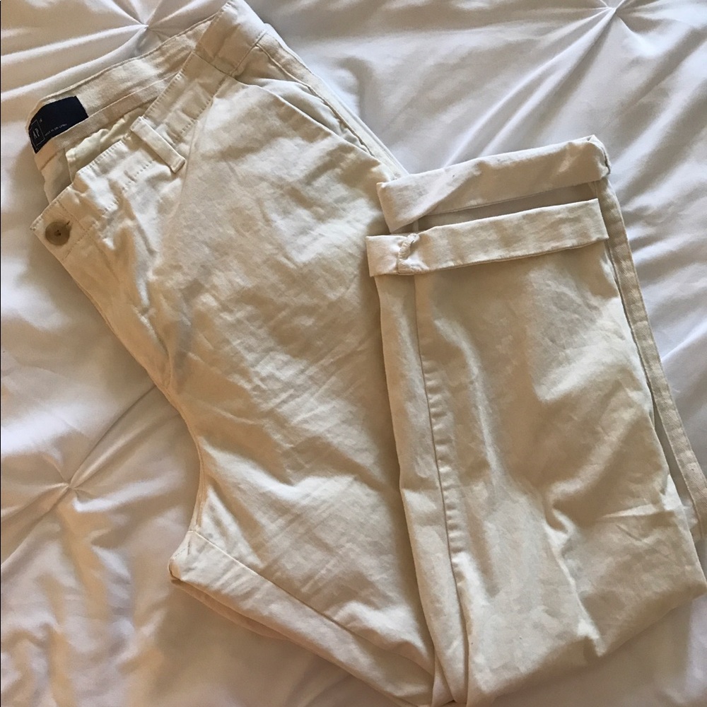 Gap Girlfriend Rolled Ankle Khaki Chino Pant -Sz16