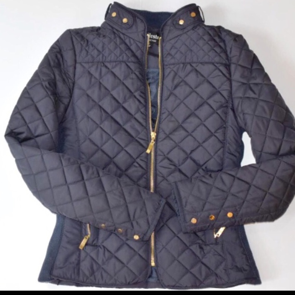 Lightweight navy puffer