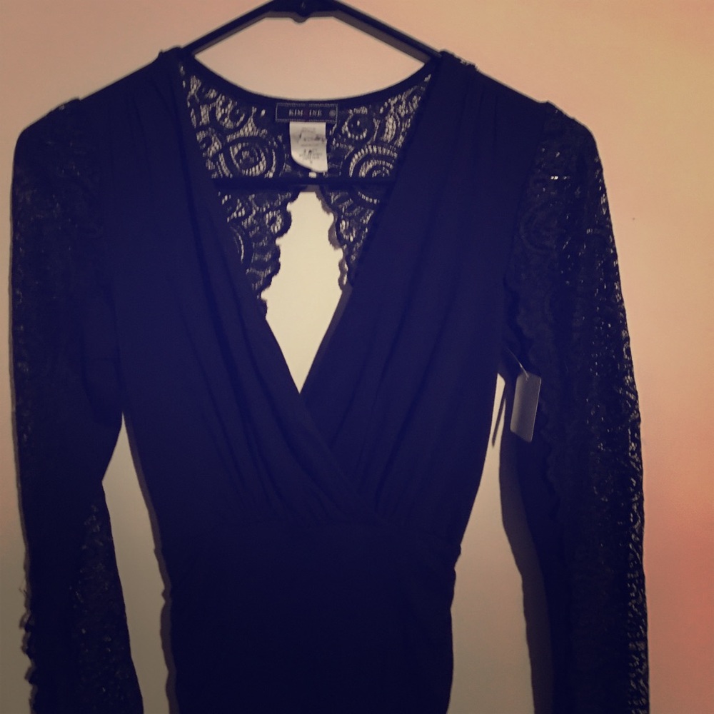 Long sleeve black dress