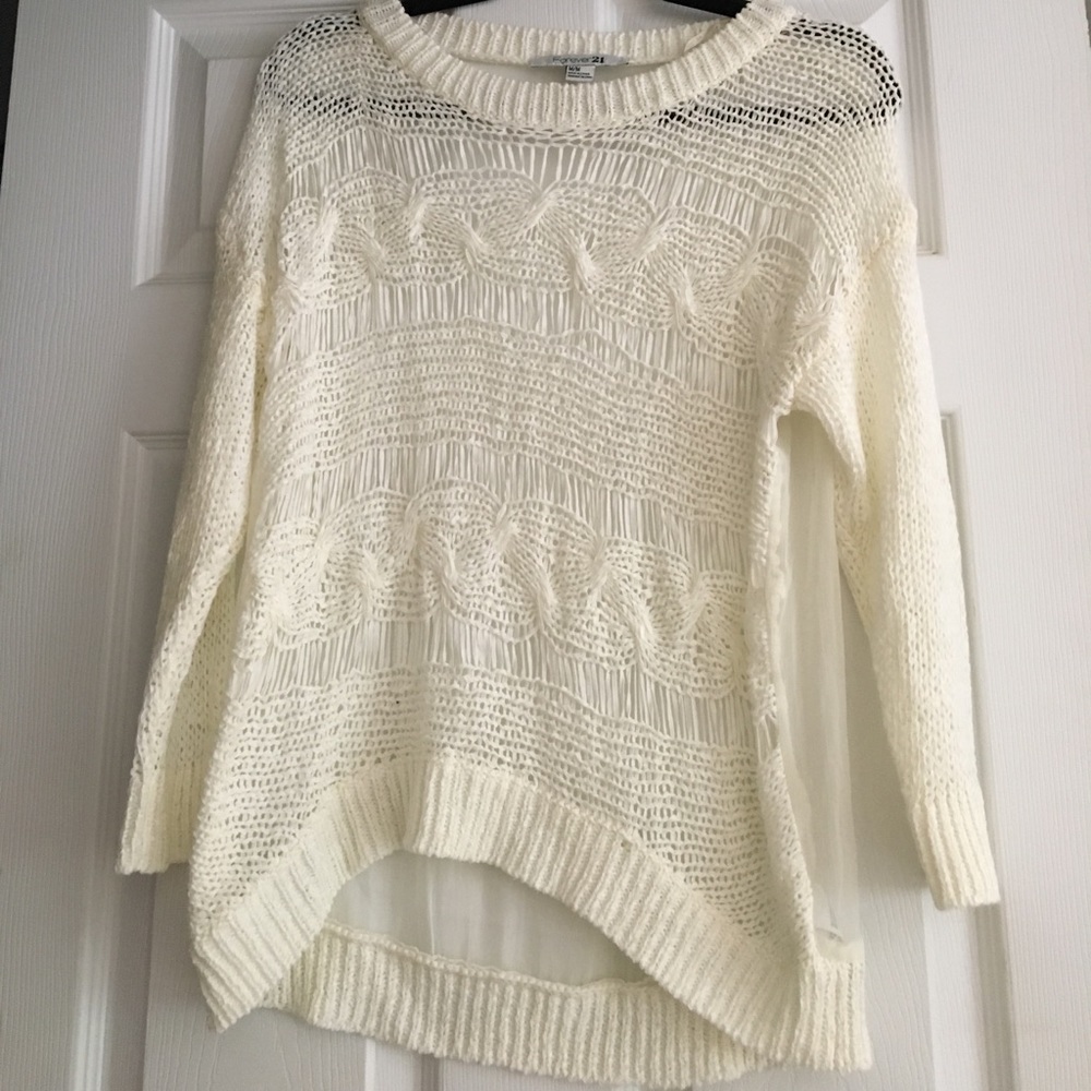 Forever 21 sweater size medium with sheer back
