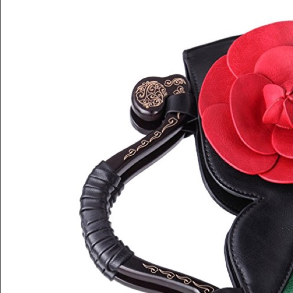 🆕 Unique Black Flower Purse - Picture 4 of 8