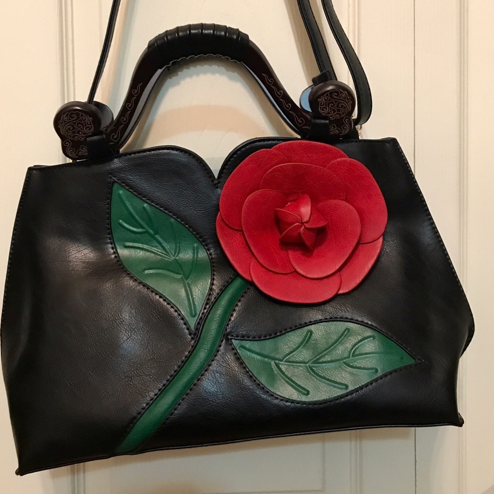 🆕 Unique Black Flower Purse - Picture 8 of 8