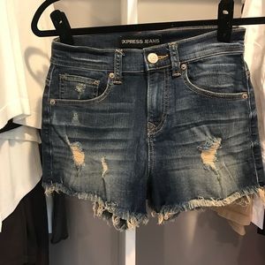 Express - high waisted cutoff shorts - 2
