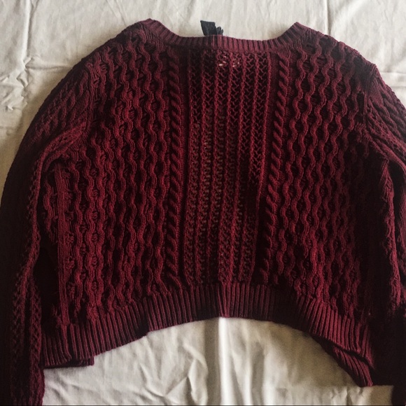 Bethany Mota maroon open back sweater - Picture 1 of 4