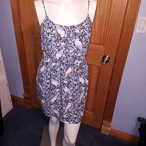 Summer dress with bird pattern