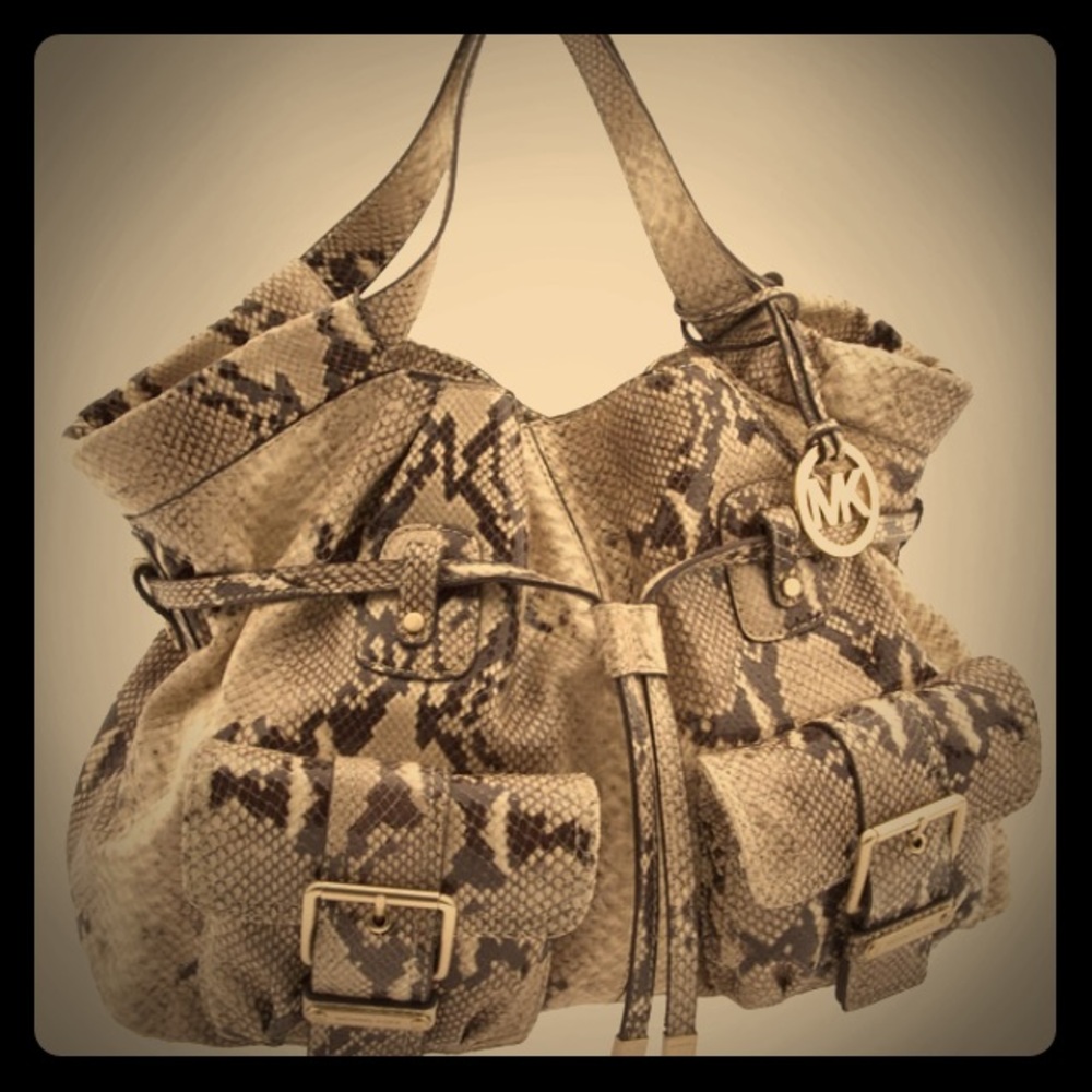 Michael Kors - Desert Embossed Python Bag - image 1