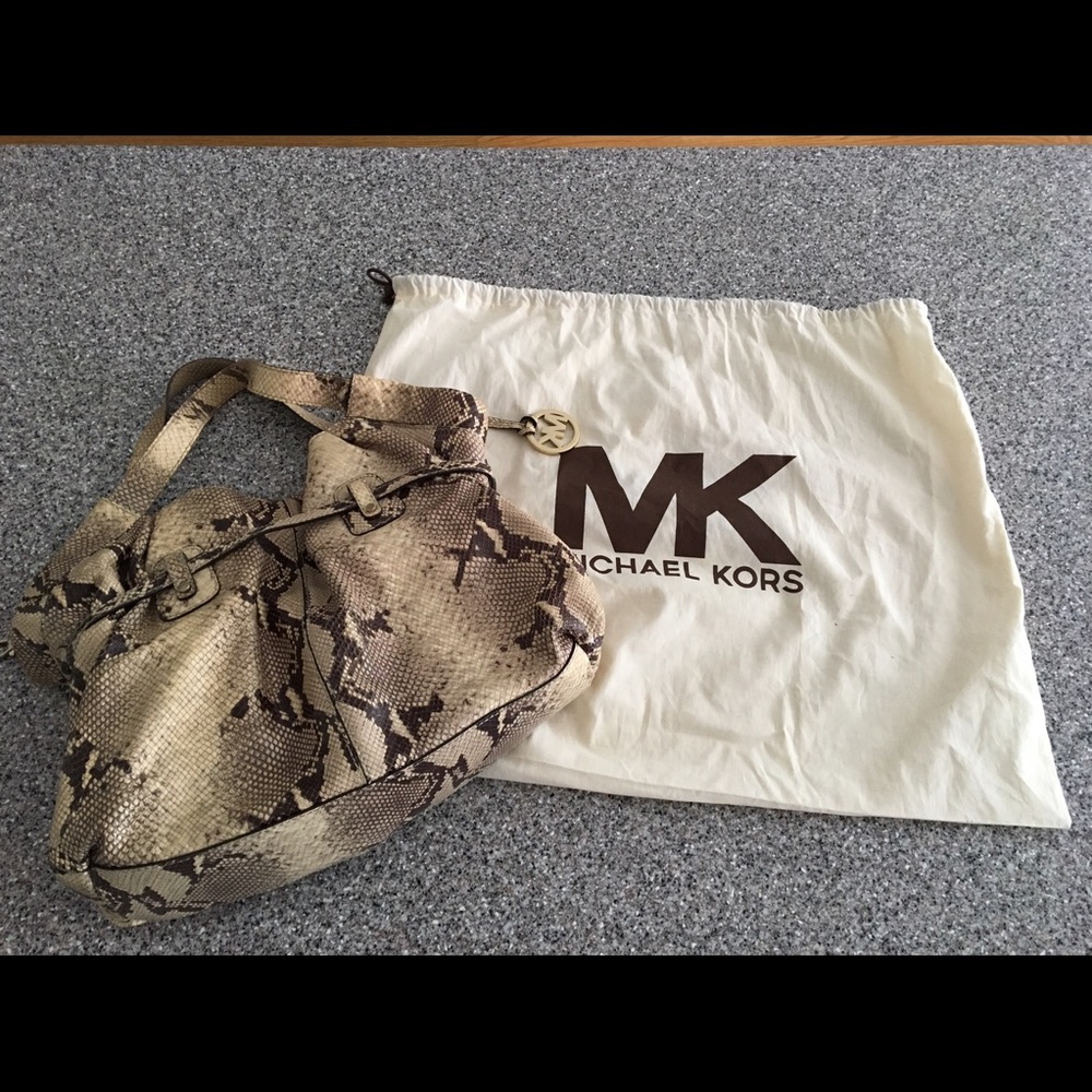 Michael Kors - Desert Embossed Python Bag - image 3