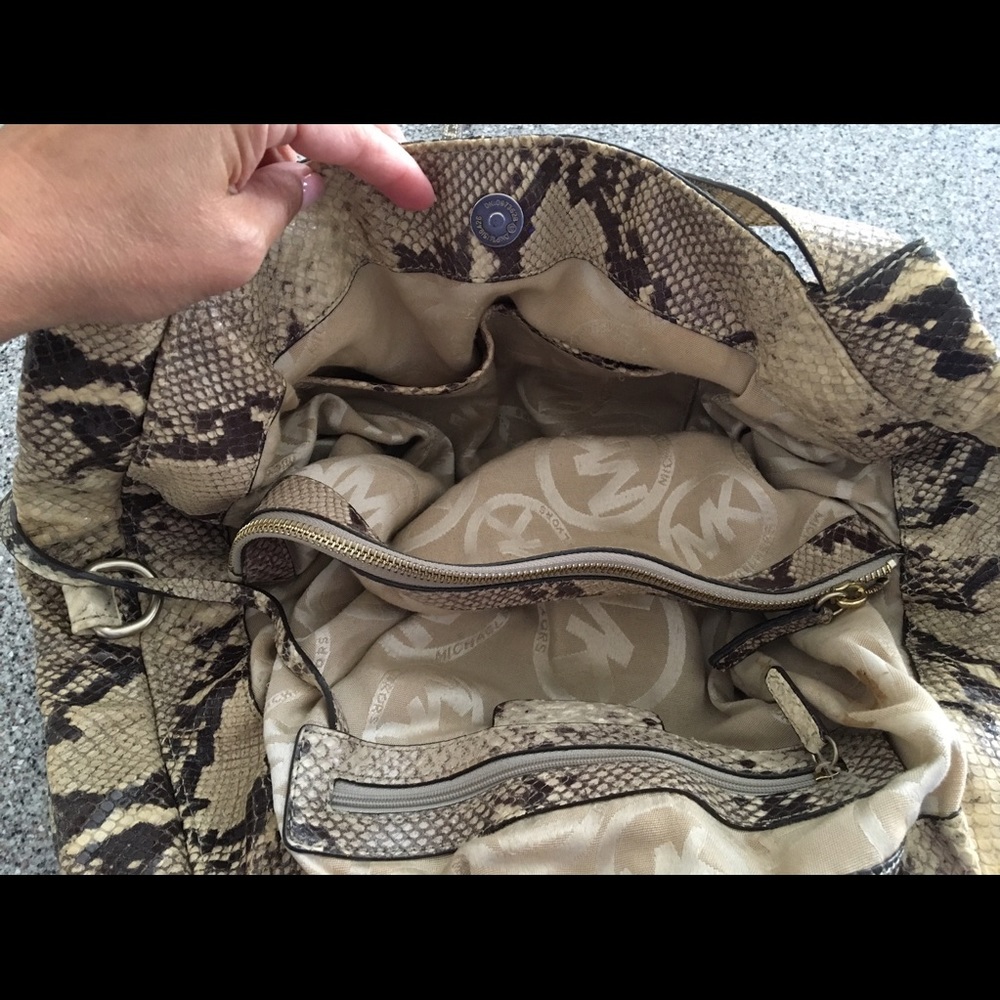 Michael Kors - Desert Embossed Python Bag - image 4