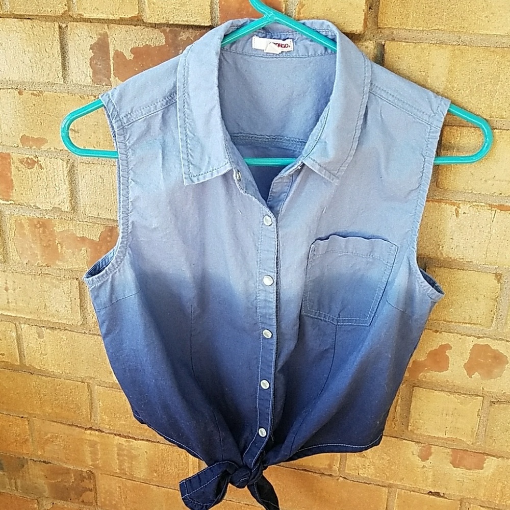 Blue omber top