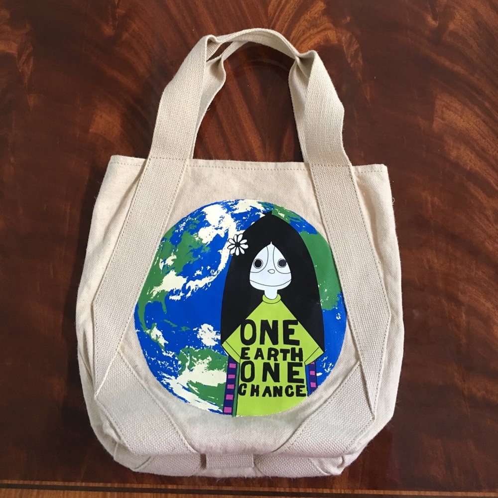 Marc Jacobs "One Earth One Chance" Canvas Tote