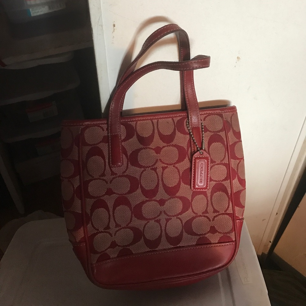 Red coach bag