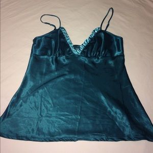 Light blue and green top