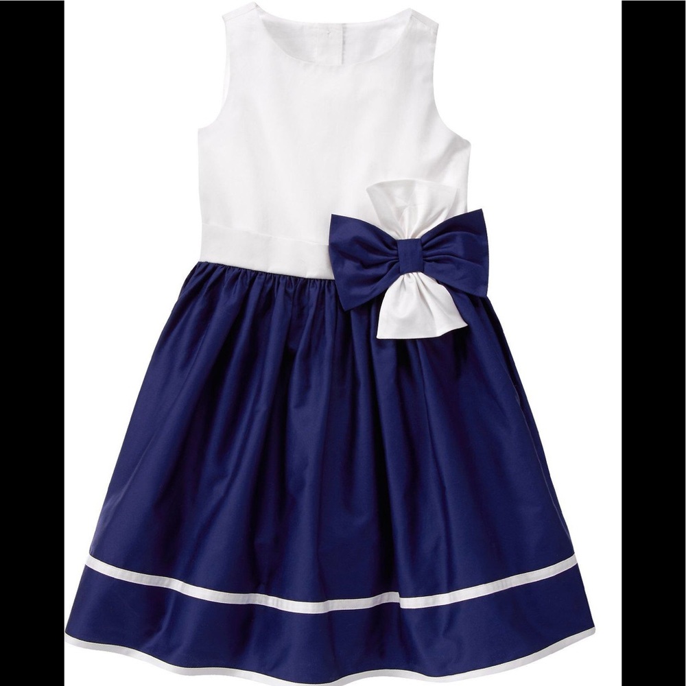 NWT Gymboree Navy Poplin Dress. Size 5.