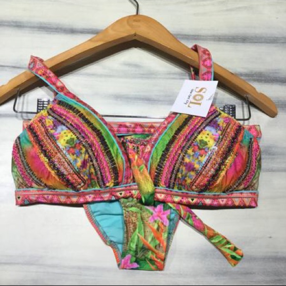 Electric floral swimsuit