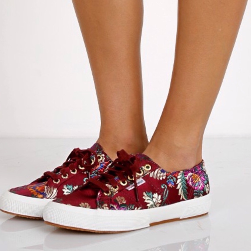 🍃💕NIB Superga Festival Satin Embroidered Sneaker - Picture 3 of 8