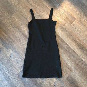 Black bodycon mini dress with cage back