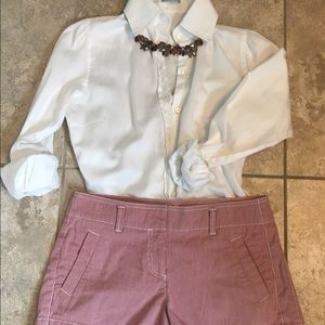 LOFT size 4 red and white shorts