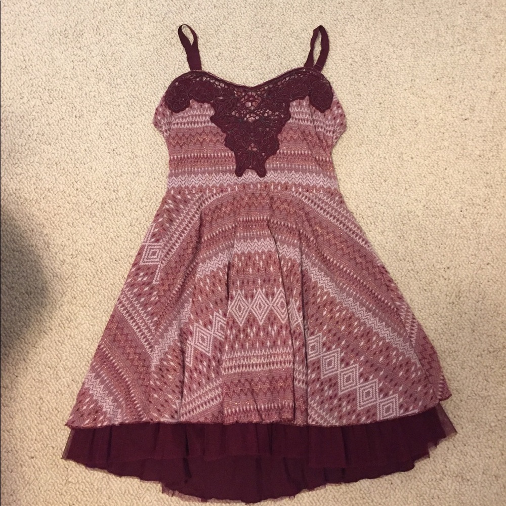 Red free people dress