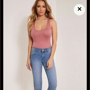 🆕✨🌹 SALE!! Rose Pink Racerback Bodysuit