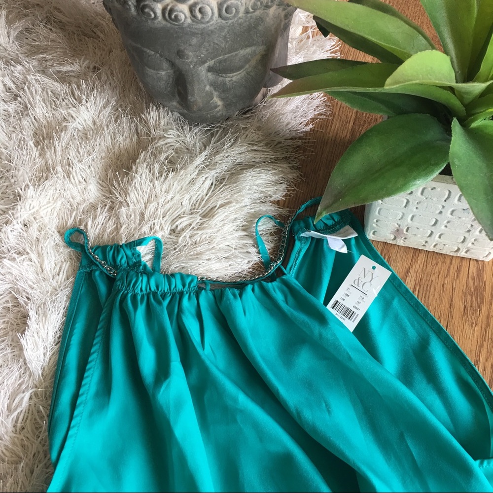 Host pick // Chain Detail Silk Halter Blouse