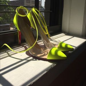 neon green Christian Louboutin