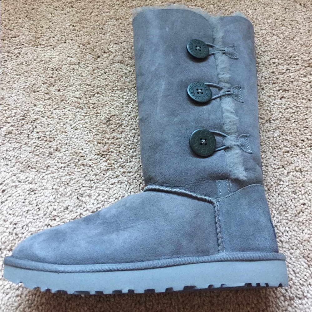 Gray tall UGG Boots