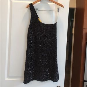 Alice+Olivia one shoulder sequined dress sz s/p
