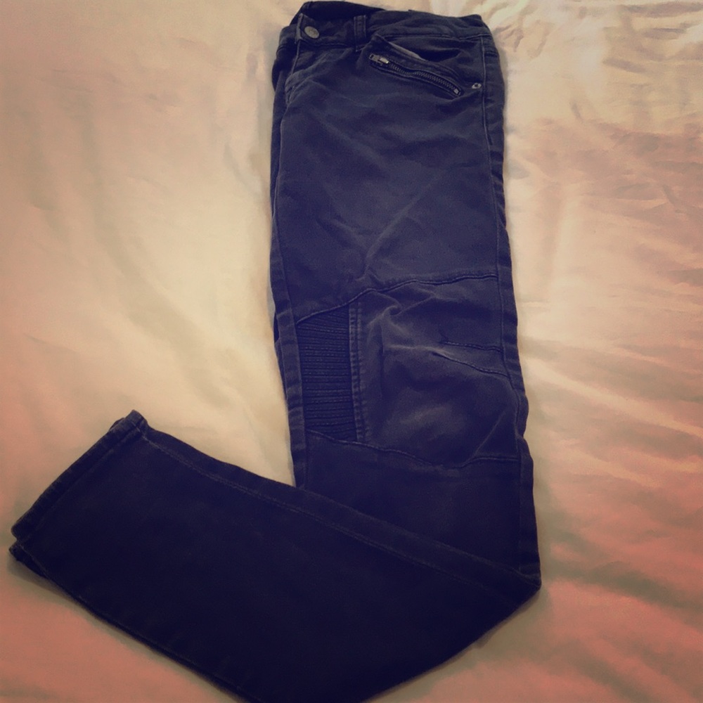 Biker style black H&M jeans