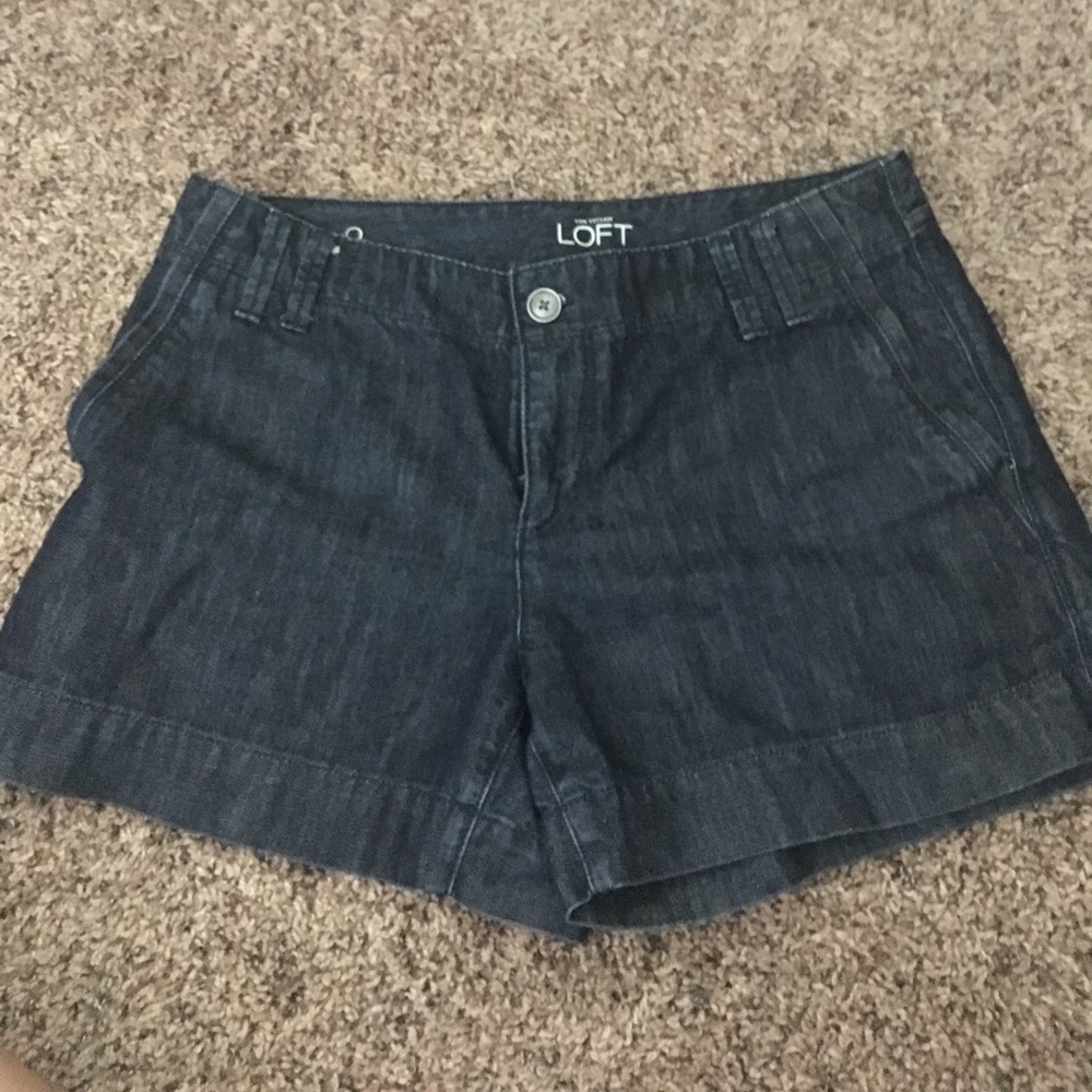 Loft size 2 dark denim shorts
