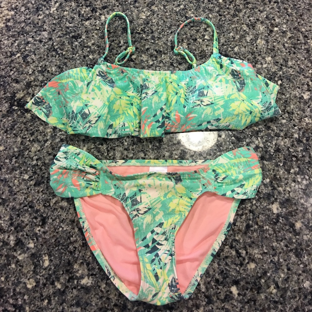 Women's S/M mint floral bikini