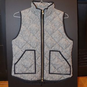 J.Crew Factory Printed Quilted Puffer Vest