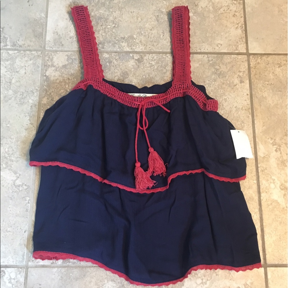 Vanilla star embroidered top