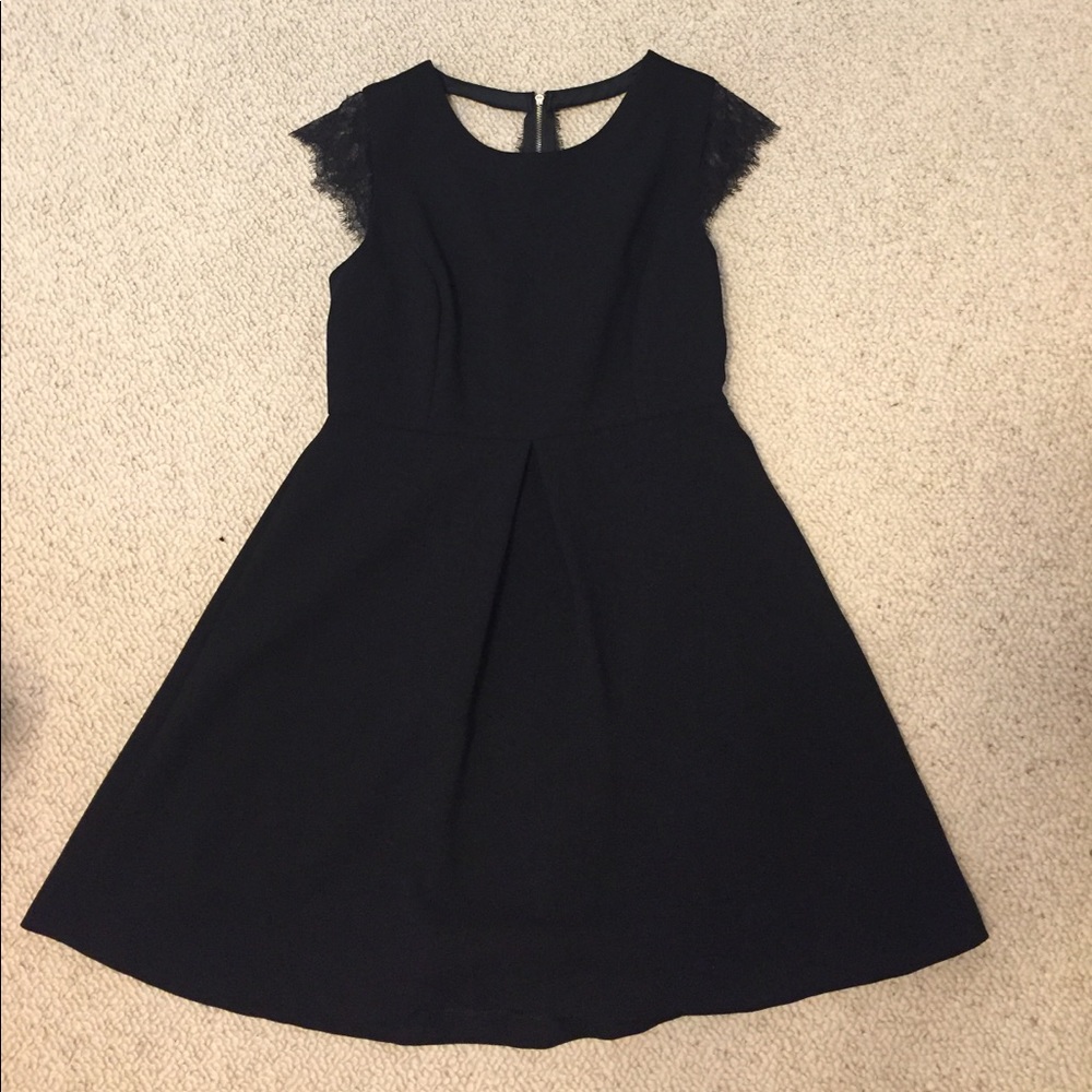 Black dress with lace shoulders