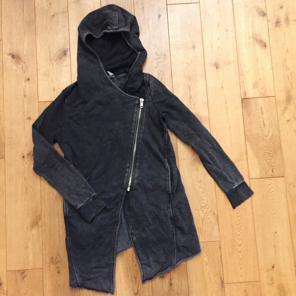 H&M Diagonal Zip Cardigan Sweatshirt