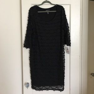 Chic and Unique INC Dress with Fringy Overlay