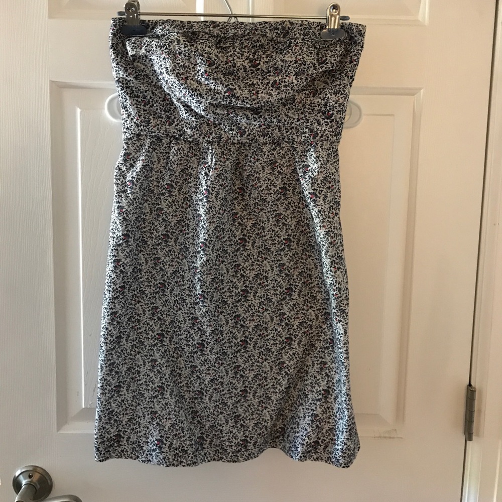 J. Crew strapless flowered dress