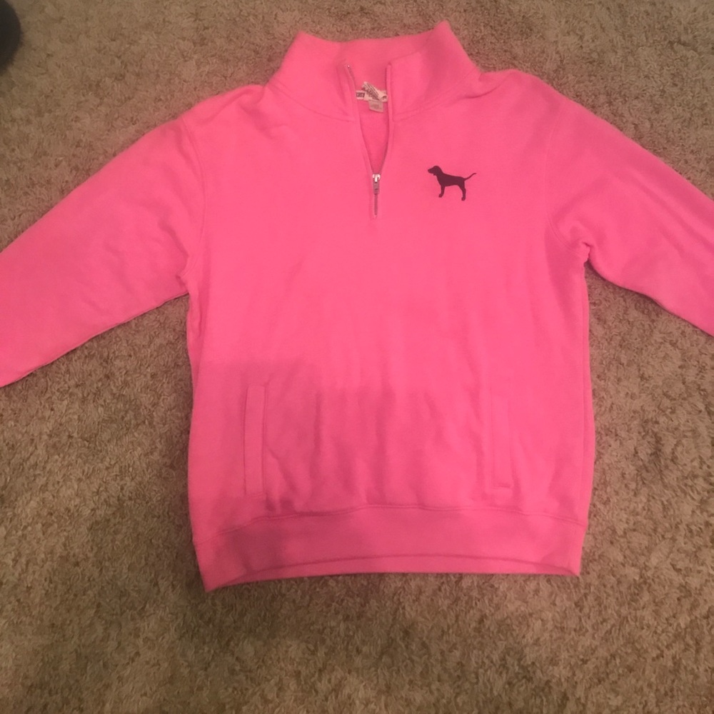 PINK half-zip pullover
