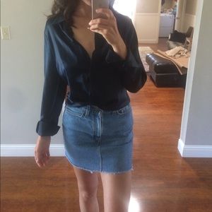 Buttery 💯% silk button down