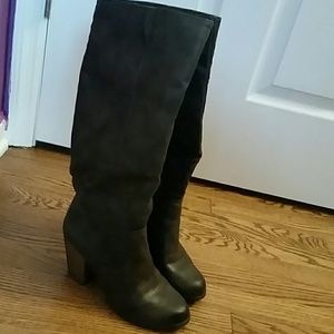 Dark brown high boots